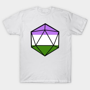 Genderqueer Pride d20 T-Shirt